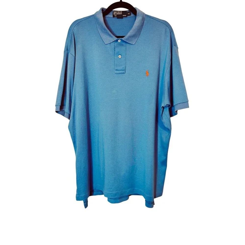 Polo By Ralph Lauren XL Mens Blue Short Sleeve Polo Shirt